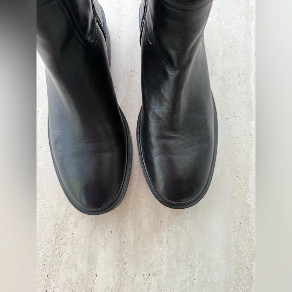 Stuart Weitzman Black Over-the-Knee Leather Boots